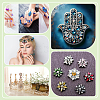 96Pcs 16 Colors Glass Rhinestone Cabochons GLAA-FG0001-17-6