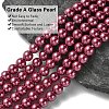 Eco-Friendly Dyed Glass Pearl Beads Strands X-HY-A008-6mm-RB027-3