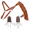 Olycraft Medieval Style Adjustable PU Leather with Iron Fencing Sheath and Gauntlet Wristband AJEW-OC0005-08-1