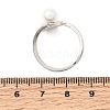 Adjustable Brass White Shell Cuff Rings SH-CBA3B38-01P-5