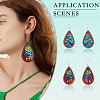 2Pairs 2 Colors Acrylic Dangle Earrings for Women EJEW-TA0001-53A-8