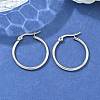 Tarnish Resistant 304 Stainless Steel Hoop Earrings X-EJEW-F105-10P-1
