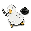 Cartoon Japanese Duck with Knife Enamel Pin PALLOY-D021-05D-EB-3