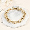 304 Stainless Steel Cable Chain Bracelets for Women Men BJEW-F488-34G-1