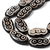 Oval with 3-Eye Pattern Tibetan Style dZi Beads Strands G-NH0001-14A-4