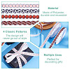 4 Rolls 4 Styles Sport Ball Theme Polyester Printed Grosgrain Ribbon OCOR-HY0001-19-5