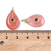 Cherry Quartz Glass Pendants KK-C251-01A-02-3