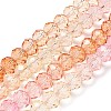 Transparent Painted Glass Beads Strands X1-DGLA-A034-T8mm-A20-2