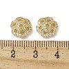 Brass Clear Cubic Zirconia Bead Caps KK-A236-15B-G-2