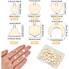 BENECREAT 60Pcs 6 Style Brass Charms KK-BC0008-05-2