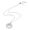 Non-Tarnish 201 Stainless Steel Sun with Moon Phase Pendant Necklace with Cable Chains NJEW-Q317-04P-1