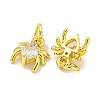 Rack Plating Brass Micro Pave Cubic Zirconia Spider Charms ZIRC-I065-02H-2