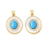 Brass Micro Pave Clear Cubic Zirconia Pendants CU-CBA9CBD-13G-1