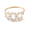 Round Shell Pearl Finger Rings RJEW-TA00153-4