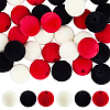 48Pcs 3 Colors Flocky Opaque Acrylic/Plastic Beads KY-SC0002-46-1