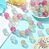 50Pcs UV Plating Rainbow Iridescent Acrylic Beads PACR-CJ0001-28-5