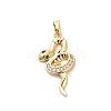 Brass Micro Pave Cubic Zirconia Pendants KK-C108-01F-G-1