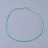 Natural Amazonite Beaded Necklaces NJEW-K114-A-A07-1