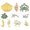 10Pcs 10 Styles Rack Plating Alloy Pendants FIND-YW0010-64-1