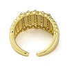 Brass Micro Pave Cubic Zirconia Open Cuff Rings for Women BJEW-R100-01G-01-3