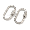 Non-Tarnish 304 Stainless Steel Screw Carabiner Lock Charms STAS-C092-04E-P-2