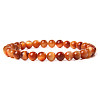 Natural Sun Tiger Eye Round Beaded Stretch Bracelet SF8562-34-1