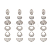 24Pcs 6 Style 304 & 201 Stainless Steel Pendants STAS-TA0004-79-20