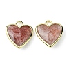 Natural Red Strawberry Quartz Pendants G-O204-01G-2