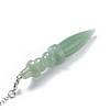 Natural Green Aventurine Pointed Dowsing Pendulums AJEW-B020-06P-03-4