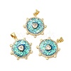 Brass Micro Pave Cubic Zirconia Pendants KK-K385-132G-1