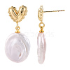 Natural Pearl Dangle Stud Earrings PEAR-N022-A01-2