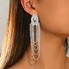 Brass Rhinestone Stud Earrings for Women DO8173-3