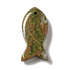 Natural Unakite Pendants G-G932-B02-2