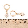 Brass Micro Pave Clear Cubic Zirconia Leverback Earrings EJEW-K300-14G-5