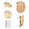 12Pcs 3 Colors Iron Bag Tuck Lock Clasp IFIN-ME0001-27-3