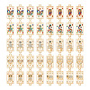 40Pcs 10 Styles Alloy Rhinestone Connector Charms FIND-TA0002-01-11