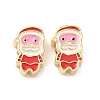Christmas Brass Enamel Beads KK-I474-G19-1
