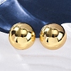 Half Round 304 Stainless Steel Stud Earrings EJEW-A125-80D-G-2