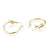 Brass Knot Hoop Earrings for Women EJEW-N011-113-4