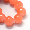 Baking Painted Imitation Jade Glass Round Bead Strands DGLA-Q021-4mm-31-2