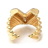 Rack Plating Brass Micro Pave Cubic Zirconia Open Cuff Rings for Women RJEW-M022-13G-3