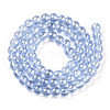 Transparent Electroplate Glass Beads Strands GLAA-T032-T6mm-AA04-2