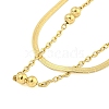 Ion Plating(IP) 304 Stainless Steel Multi Layered Necklaces NJEW-S426-06G-2