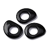 Natural Black Obsidian Linking Rings G-U024-01-1