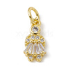 Brass Micro Pave Cubic Zirconia Charms ZIRC-F132-07G-1