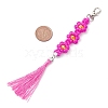 Polyester and Spandex Cord Woven Flower Keychains KEYC-JKC00919-3