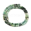 Gradient Color Natural Emerald Beads Strands G-K376-D04-4x4mm-4
