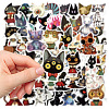 50Pcs Gothic PVC Self-Adhesive Stickers PW-WG18F9C-01-4