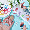 20Pcs 10 Colors Spray Painted Zinc Alloy Swivel Clasps FIND-SP0005-53-3