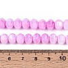 Anti-Tarnish Electroplate Glass Beads Strands GLAA-T025-8mm-19A-4